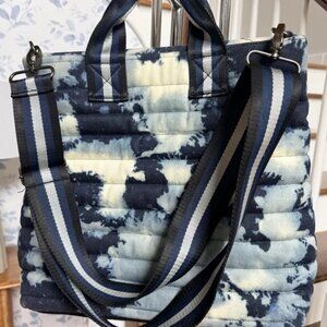 Think Royln Skeleton Blue Tie Die Crossbody/Tote Bag
